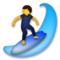 Person Surfing emoji on LG